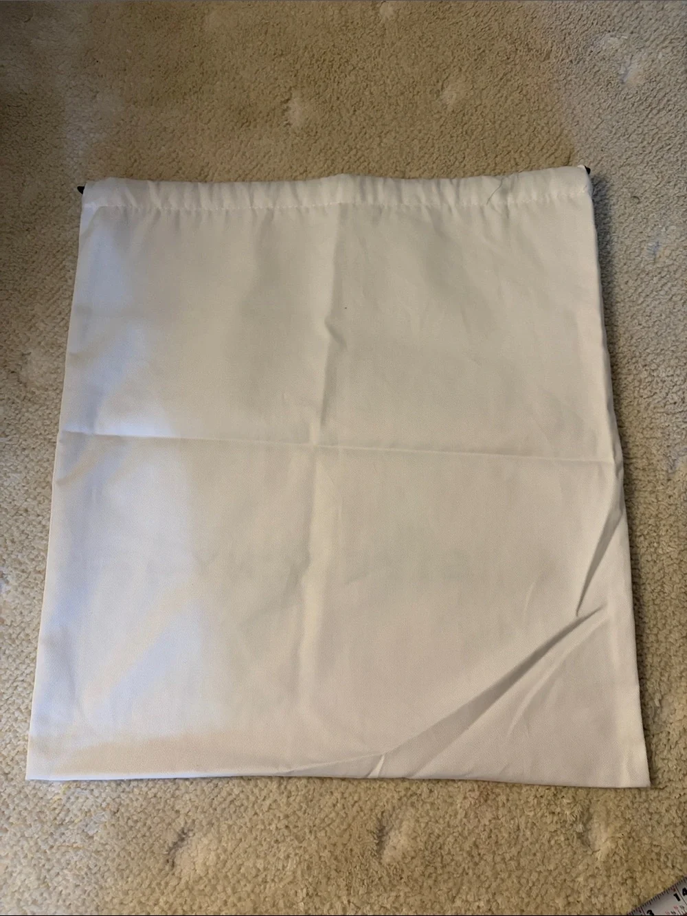 Givenchy White Cotton Drawstring Dust Bag with Black Logo